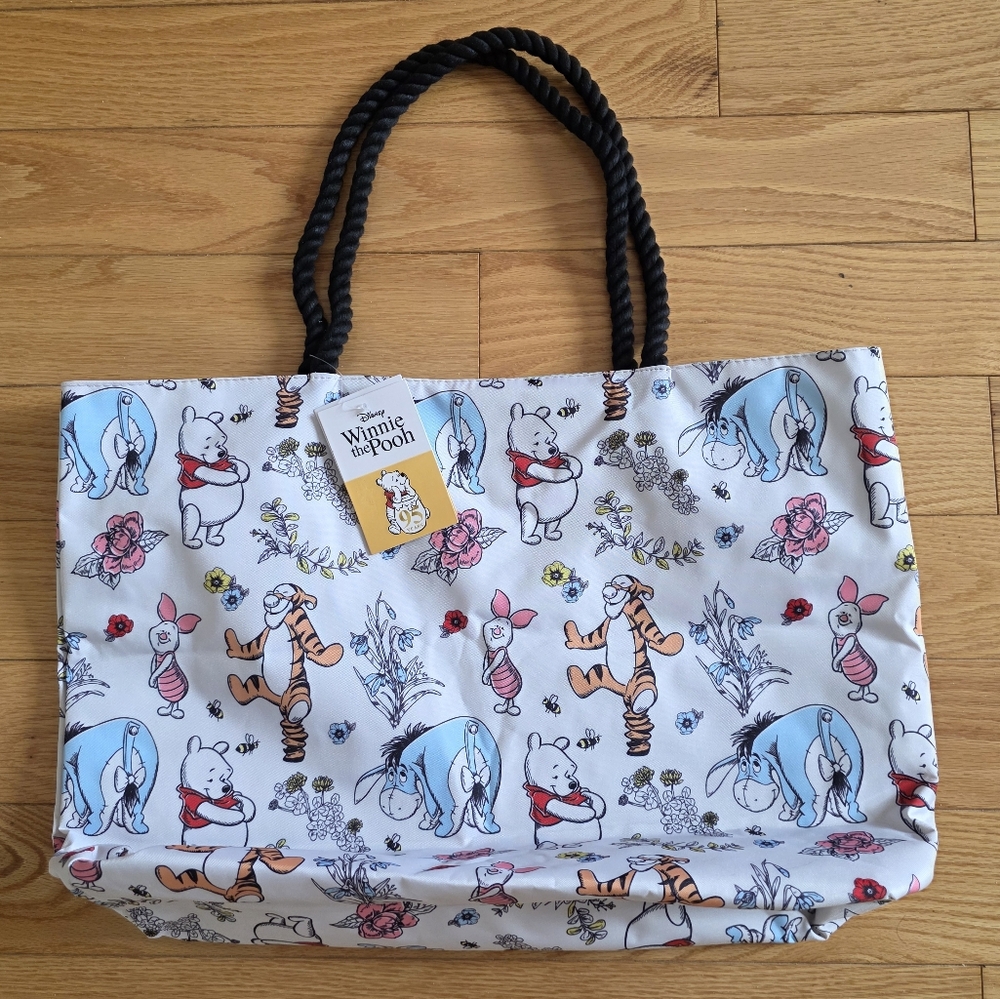 Disney Winnie the Pooh White 95 Years Tote Bag